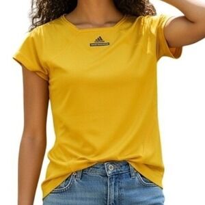 ADIDAS STELLA MCCARTHY Barricade Amber Yellow Athletic Top‎ EUC Small